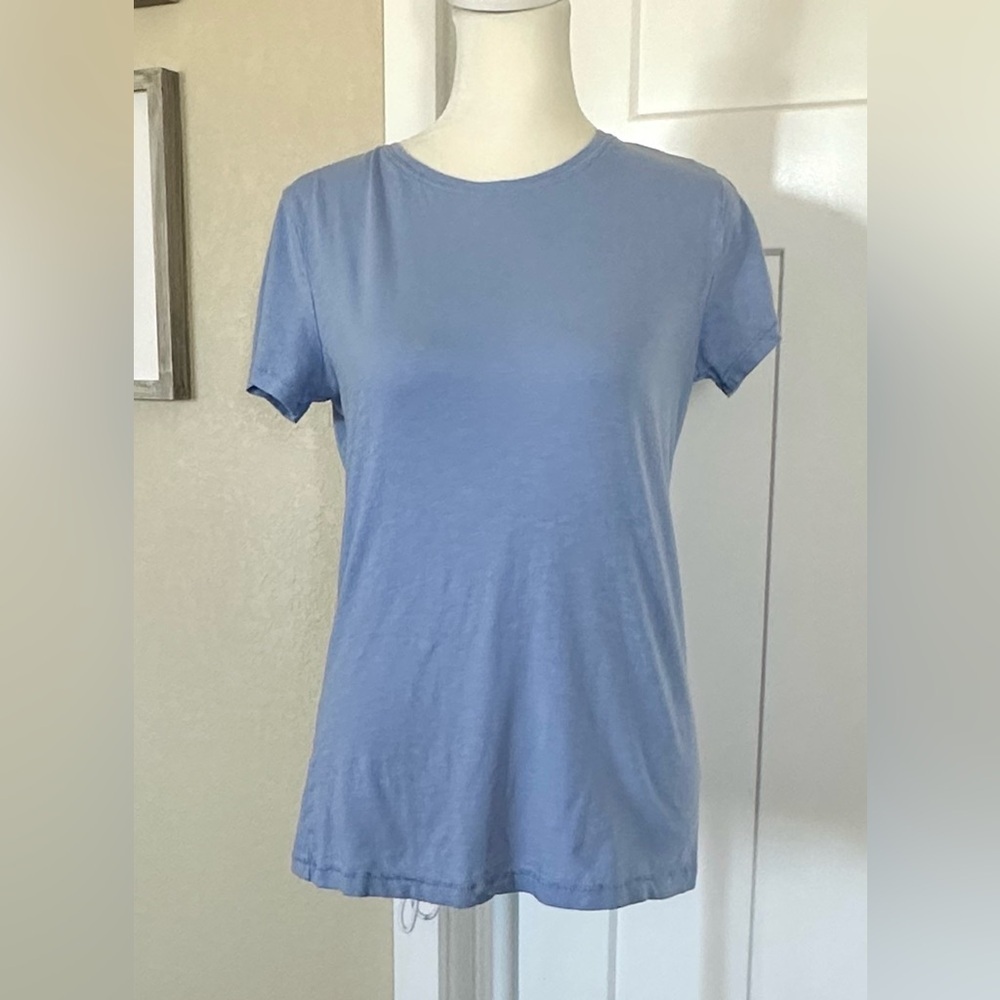 Primary Vintage Blue Crewneck Tee Shirt XS 100% Cotton